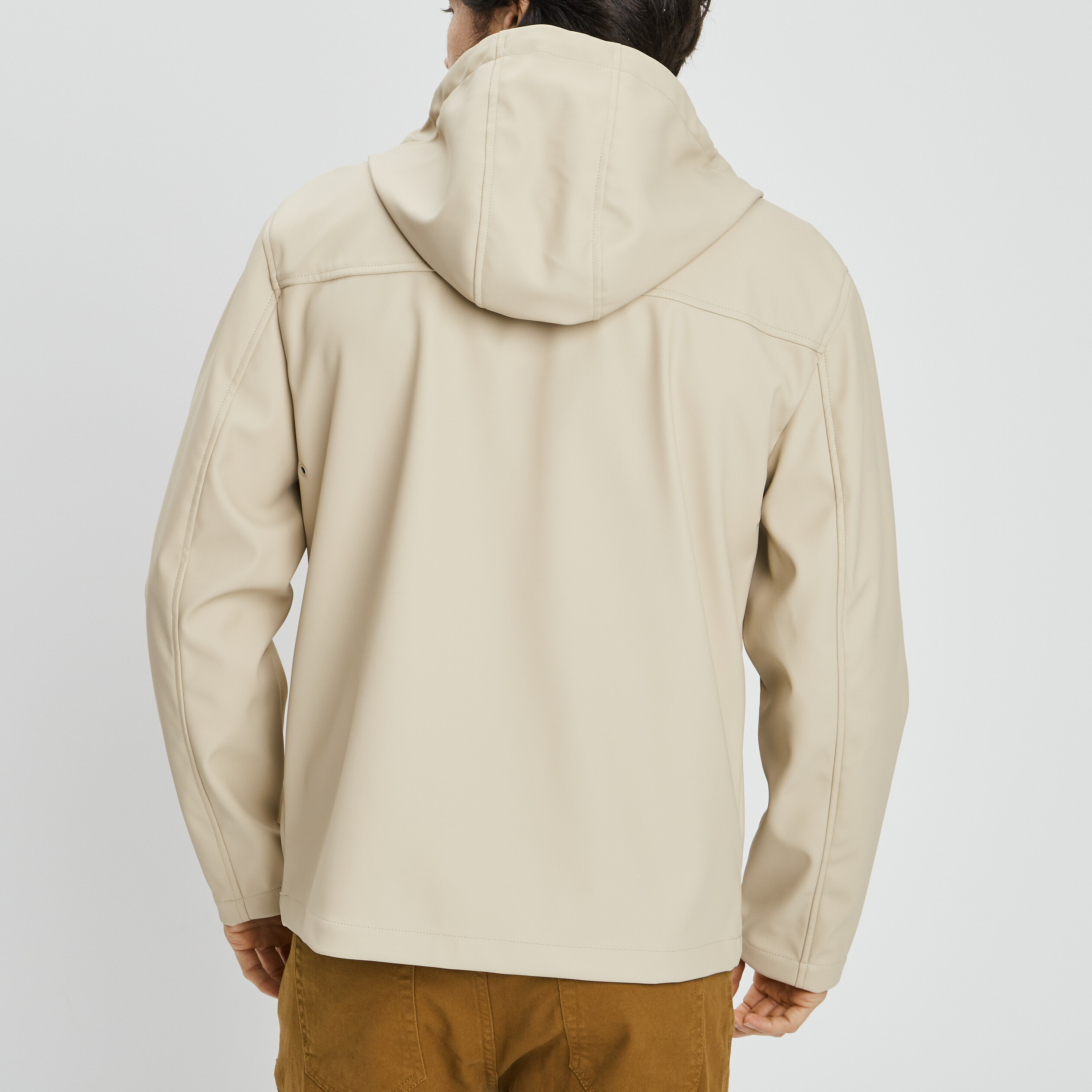 Imperméable court à capuche sable homme | La Halle