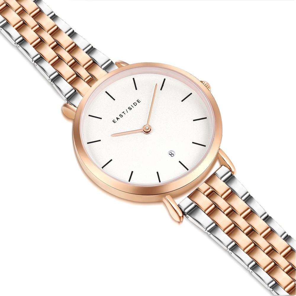 EASTSIDE Montre à quartz Bloomfield en Or rose Acier inoxydable en Argent/or rose Montre