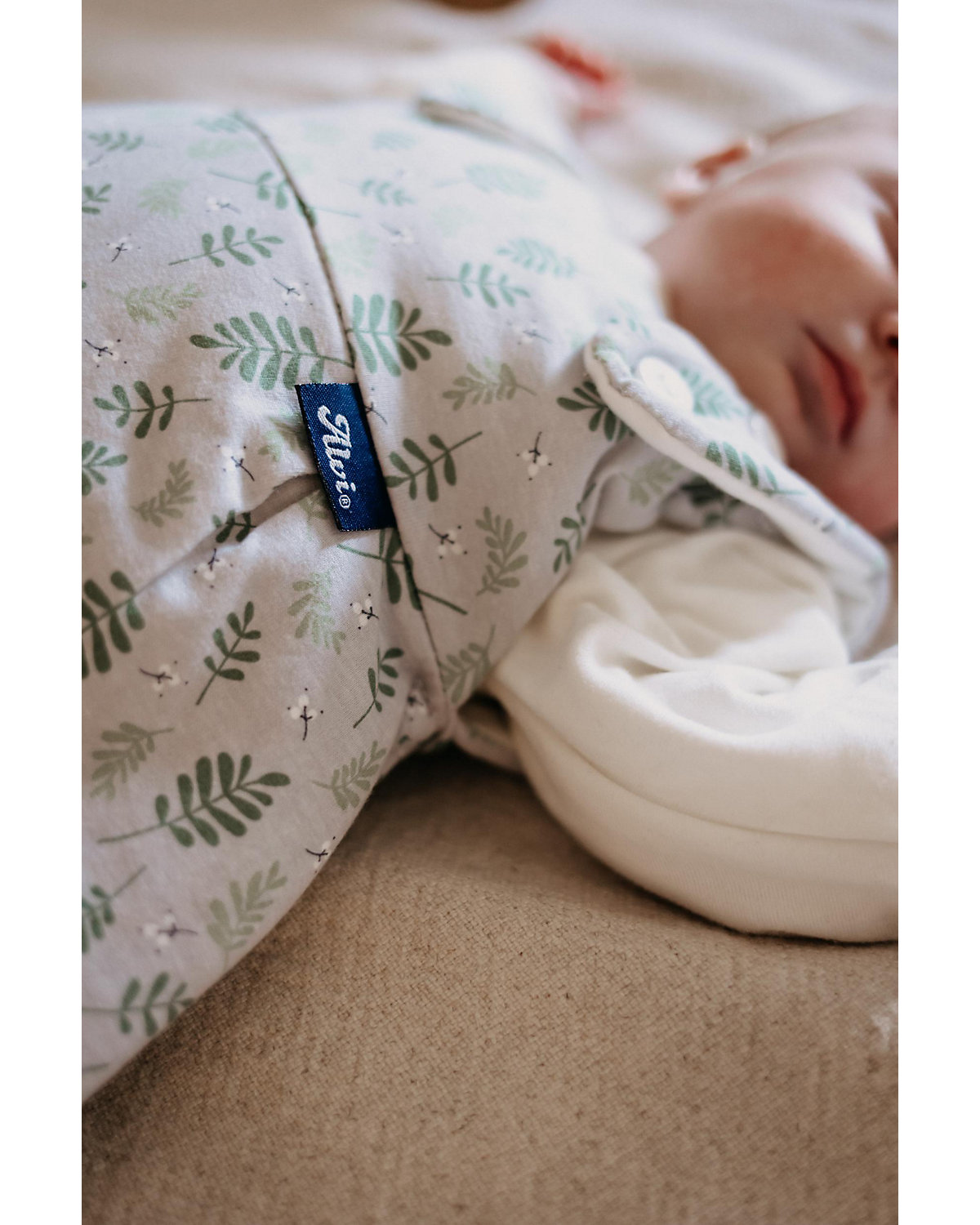 Baby-Mäxchen Schlafsack 3tlg. Bio Baumwolle - TOG 2,5 - Drifting Leaves, 80/86