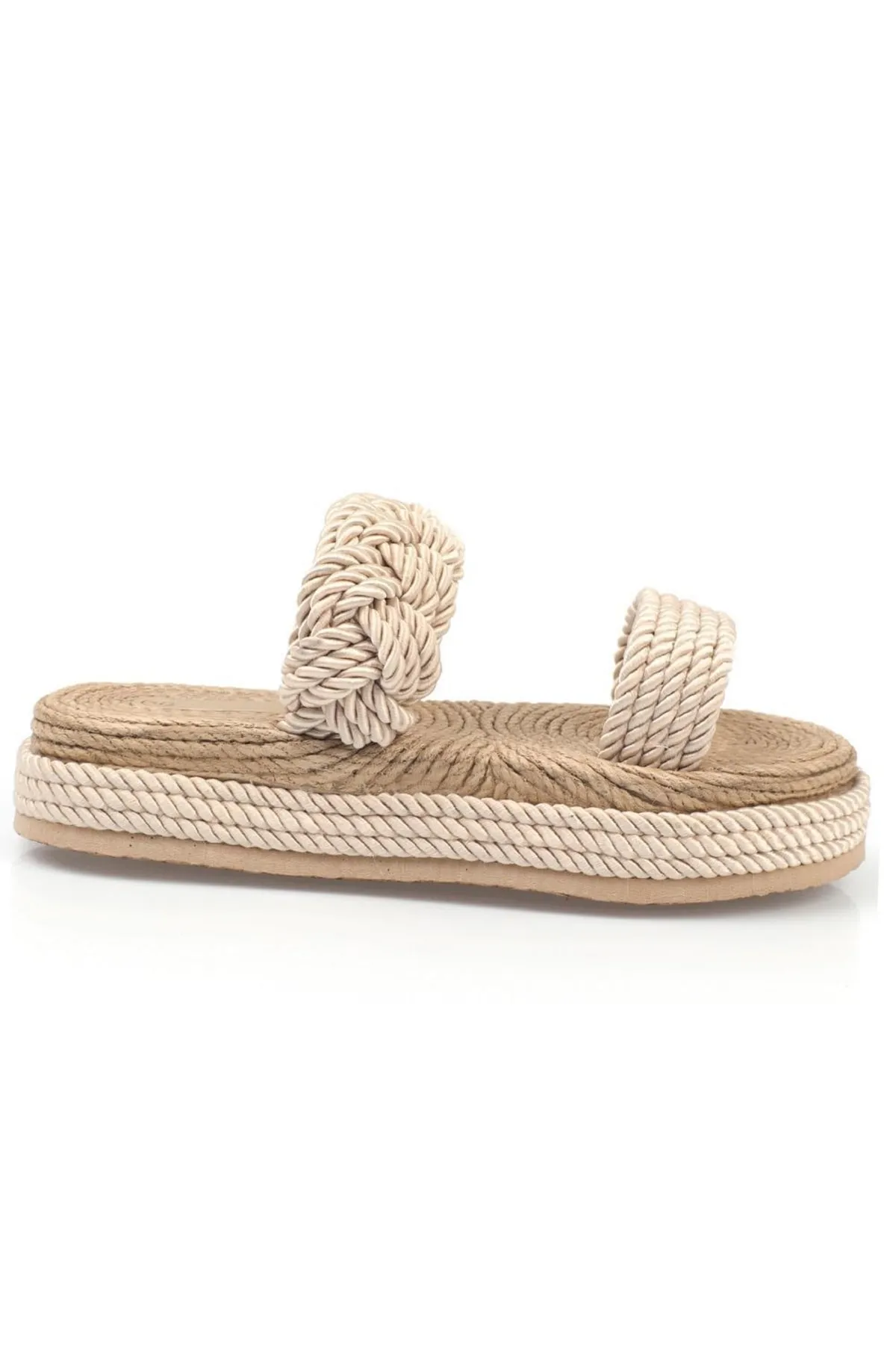 Capone Outfitters  Capone Wedge Heel Stringed Skin Damenhausschuhe