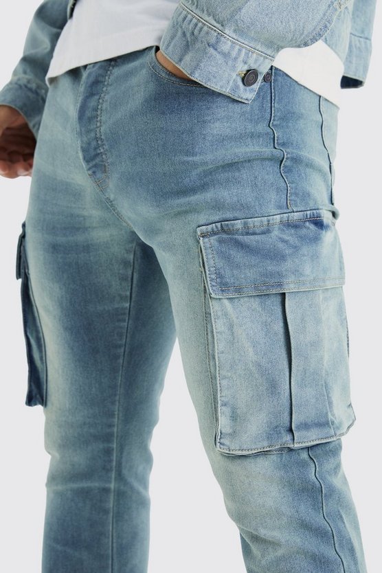 Skinny Stretch Cargo-Jeans