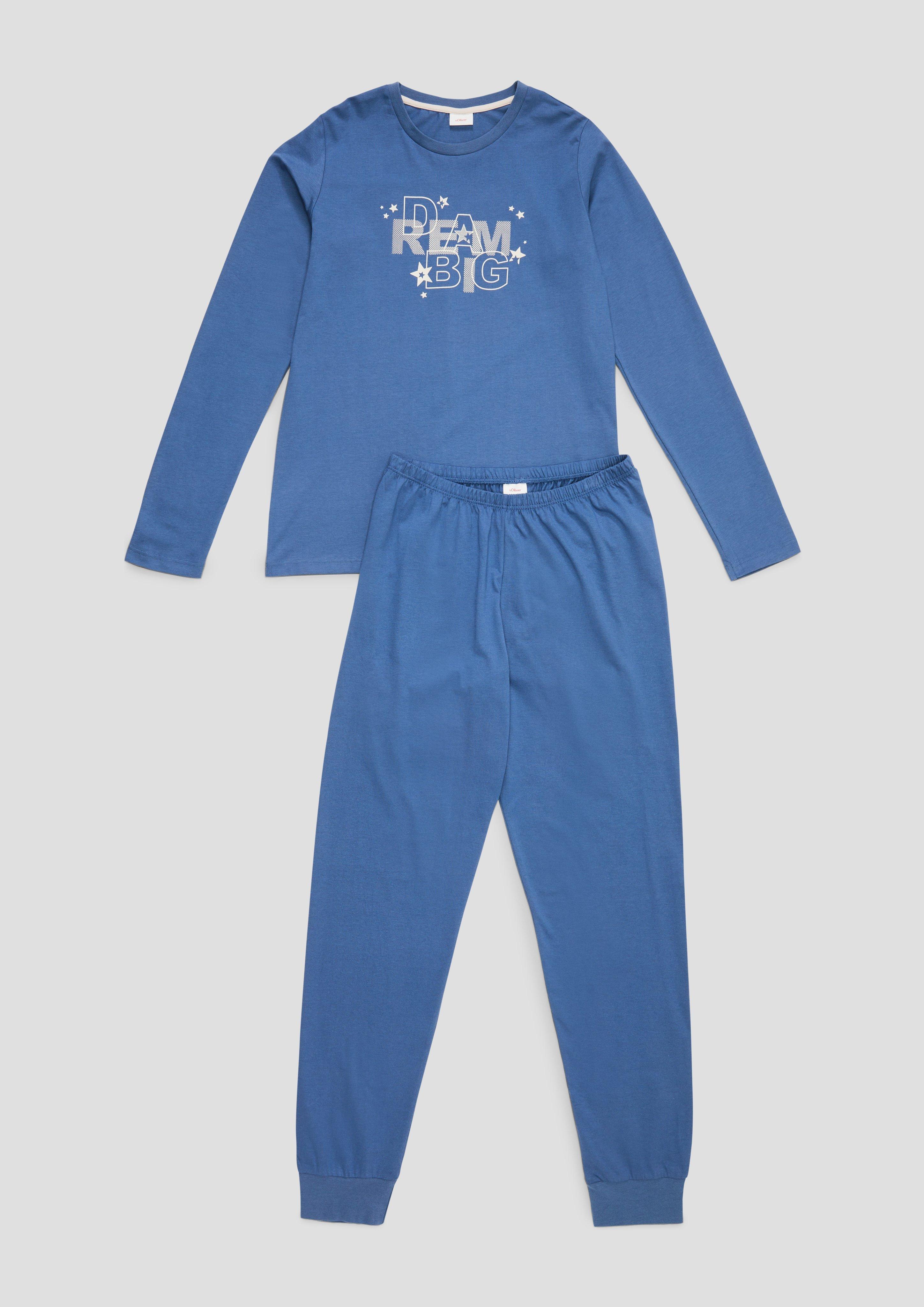 Langes Pyjama-Set aus reiner Baumwolle  6008514-108
