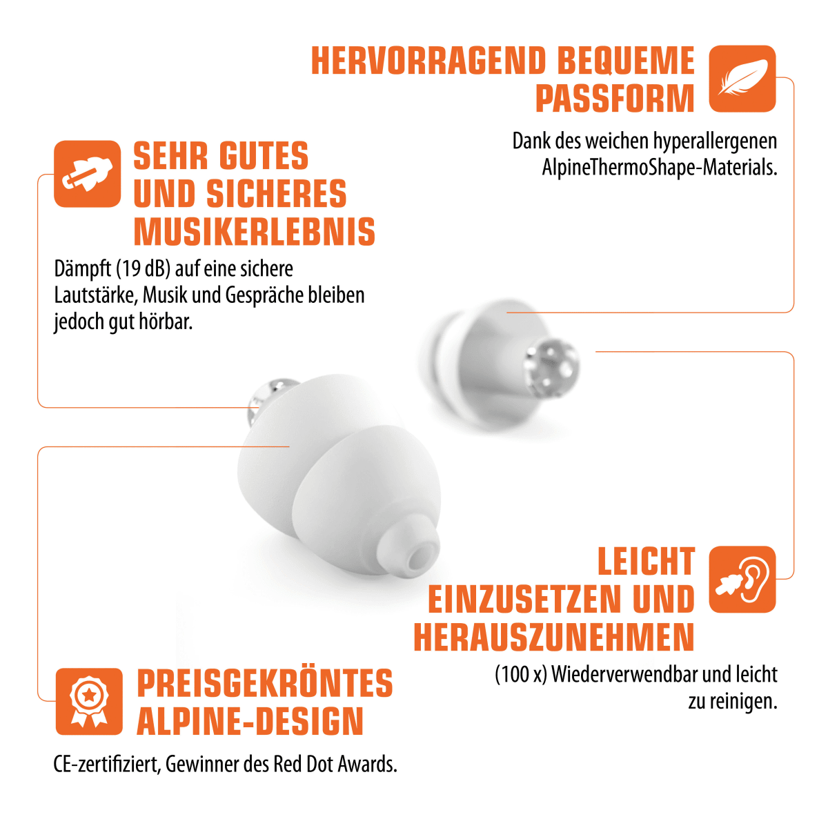 Ohrstöpsel Party Plug, 2 St