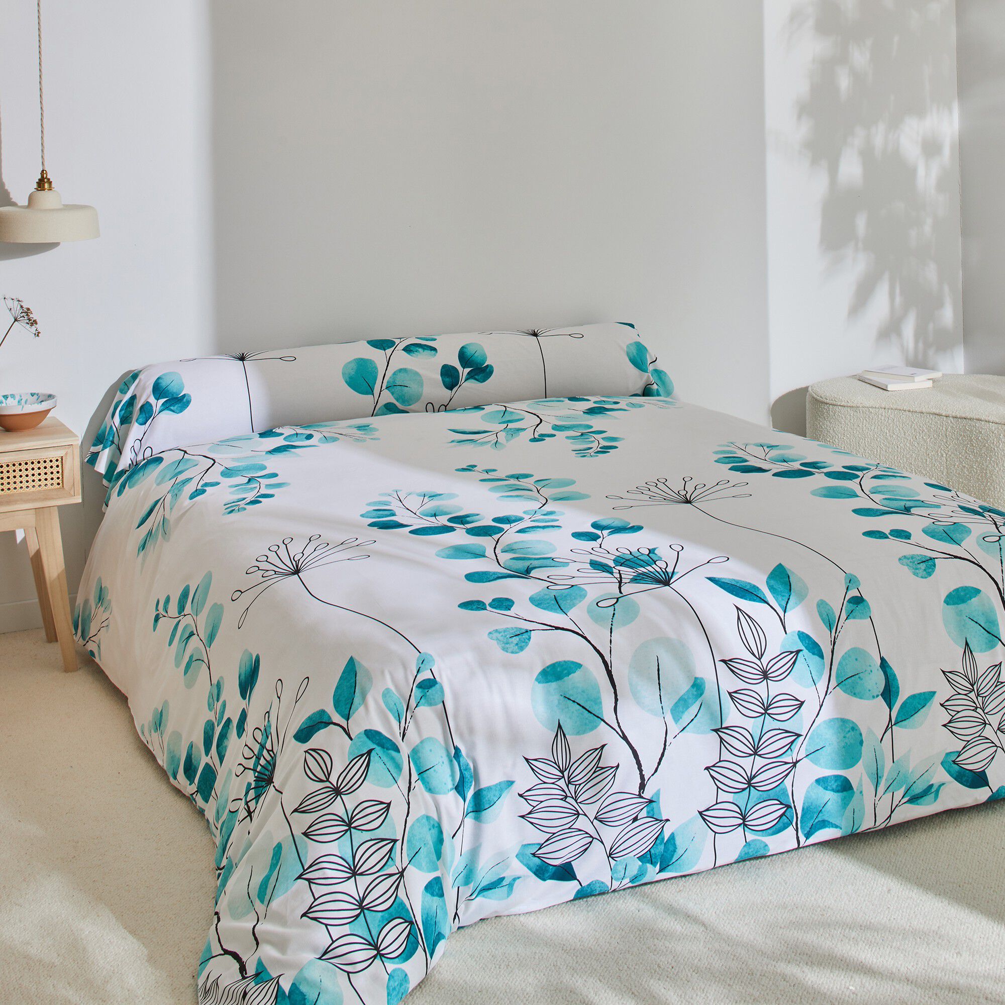 Linge de lit Danae en coton imprimé
