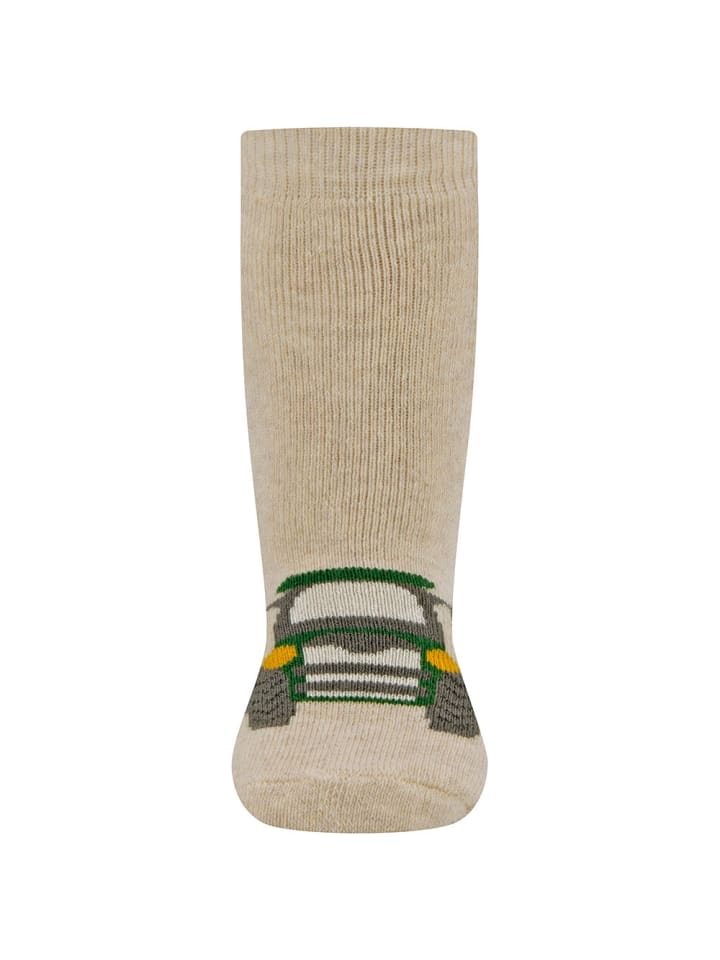 ewers Stoppersocken Trecker in dunkel beige meliert günstig kaufen