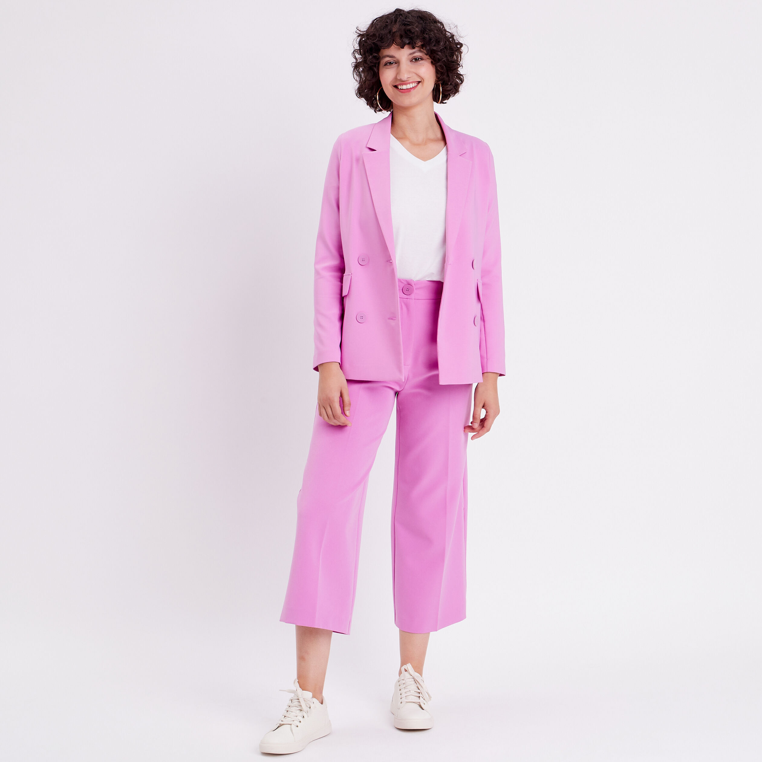 Pantalon city large violet femme | Cache Cache