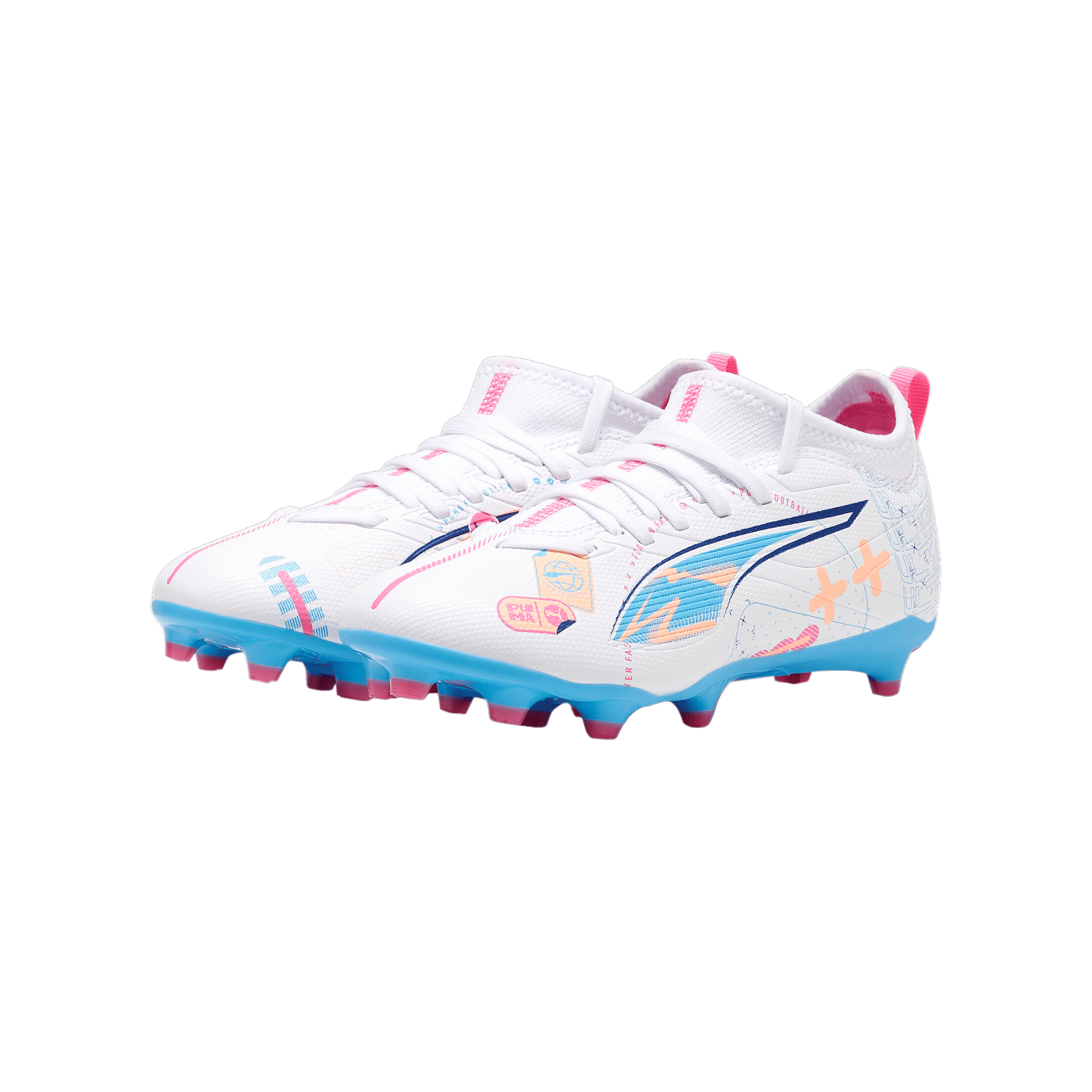 PUMA ULTRA 5 Match Vol. Up FG/AG Kids Weiss F01