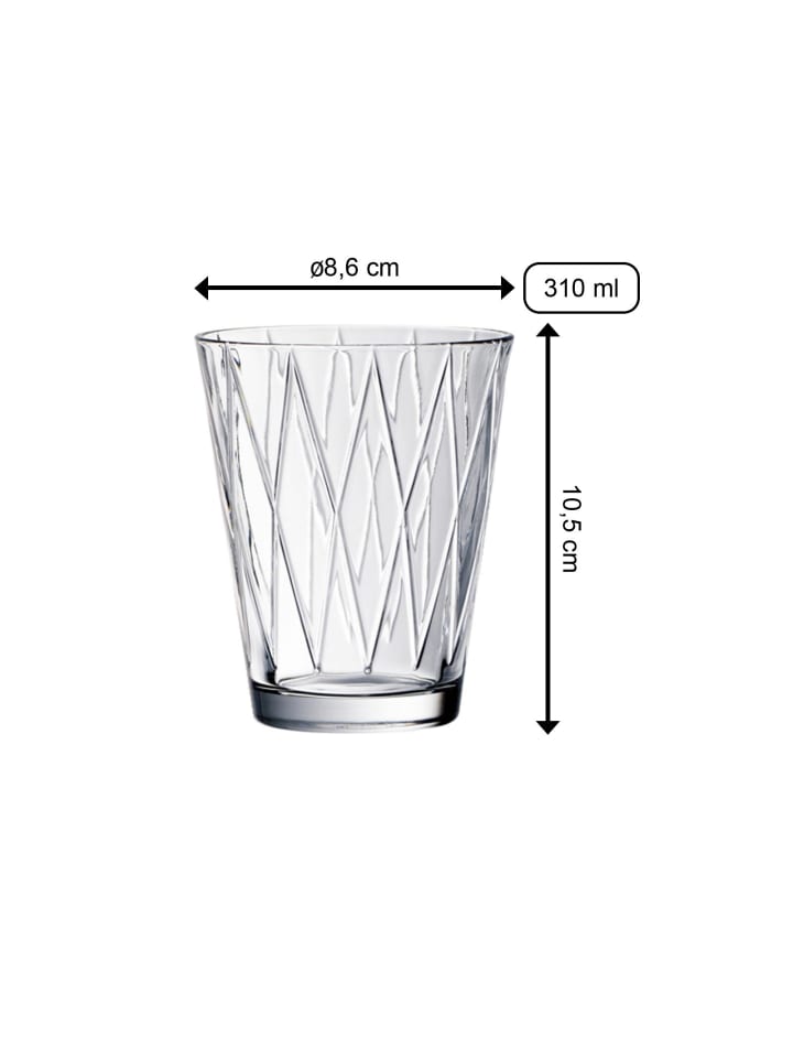 Villeroy & Boch 12er Set Wassergläser Dressed Up 310 ml in transparent günstig kaufen onesize