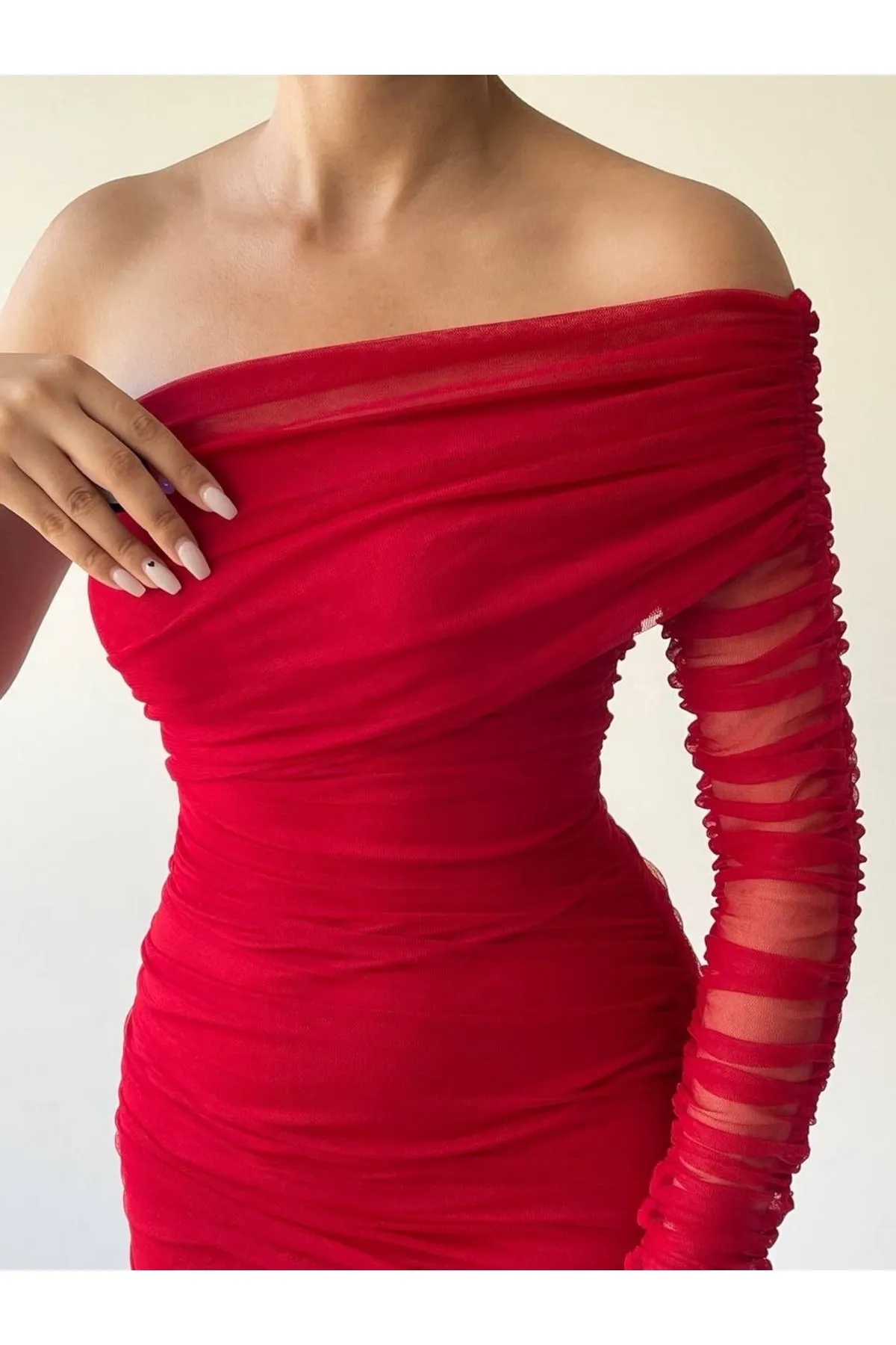 MY BELLA BUTİK  Kleid - Rot - Basic