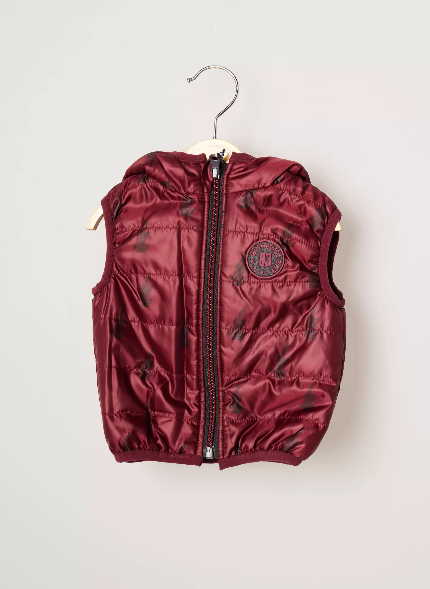 3 Pommes Doudounes Garcon couleur rouge