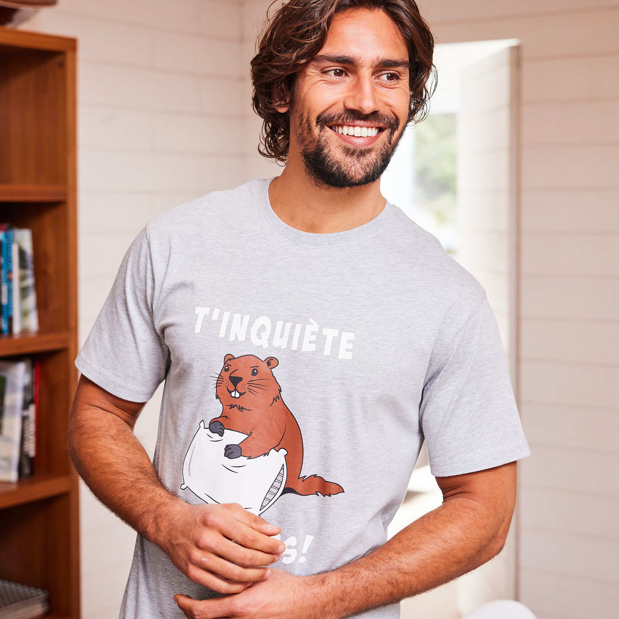 Pyjama short manches courtes marmotte