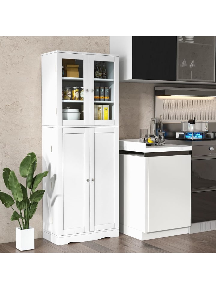 COSTWAY Küchenschrank 162cm in Weiß günstig kaufen onesize