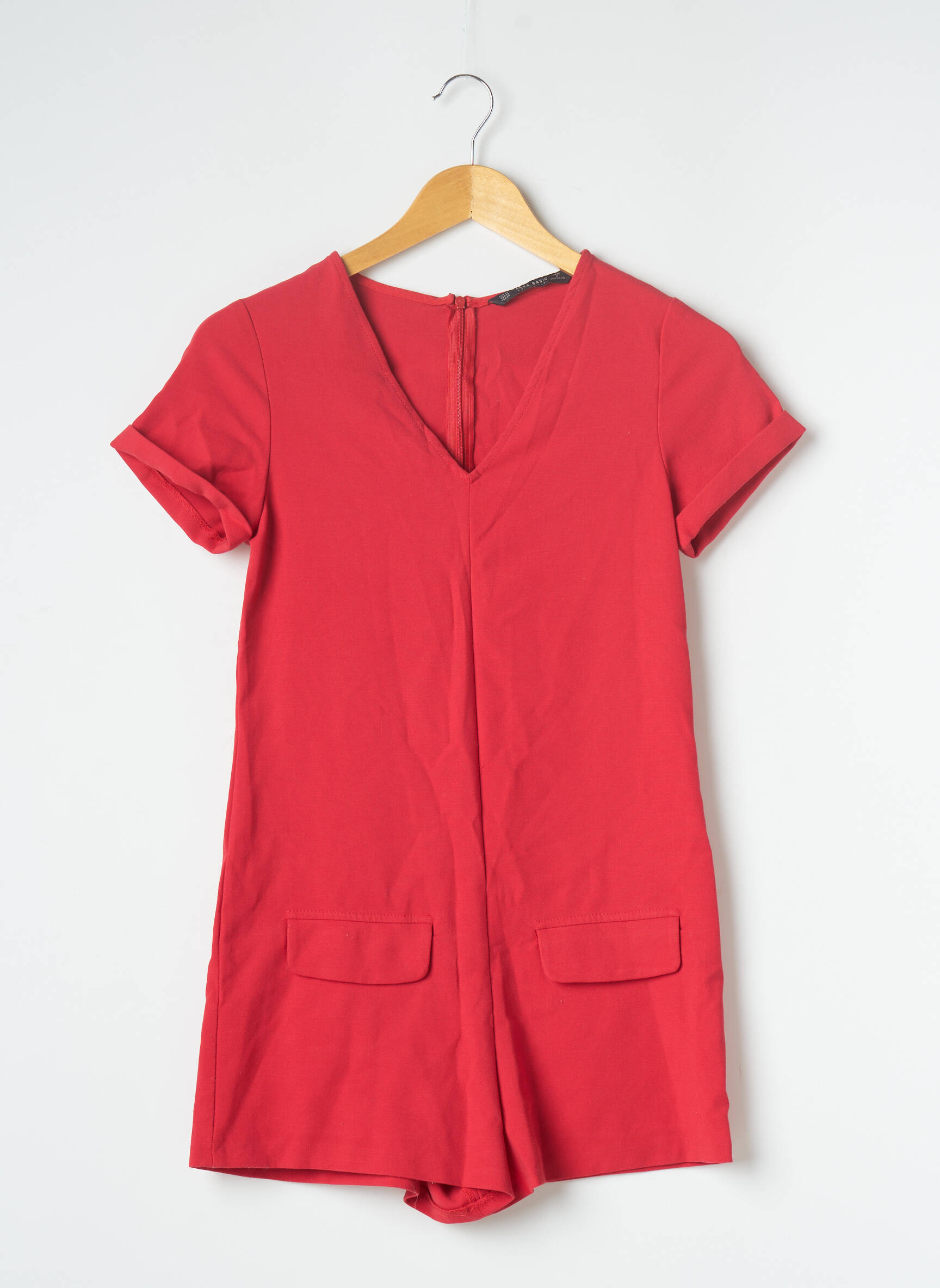 Zara Combi Shorts Femme couleur rouge