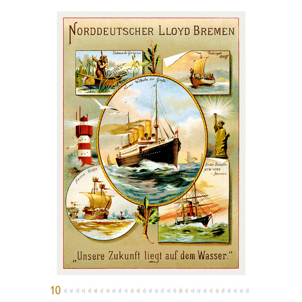 HISTORISCHE SCHIFFSPLAKATE 2024 - Kalender