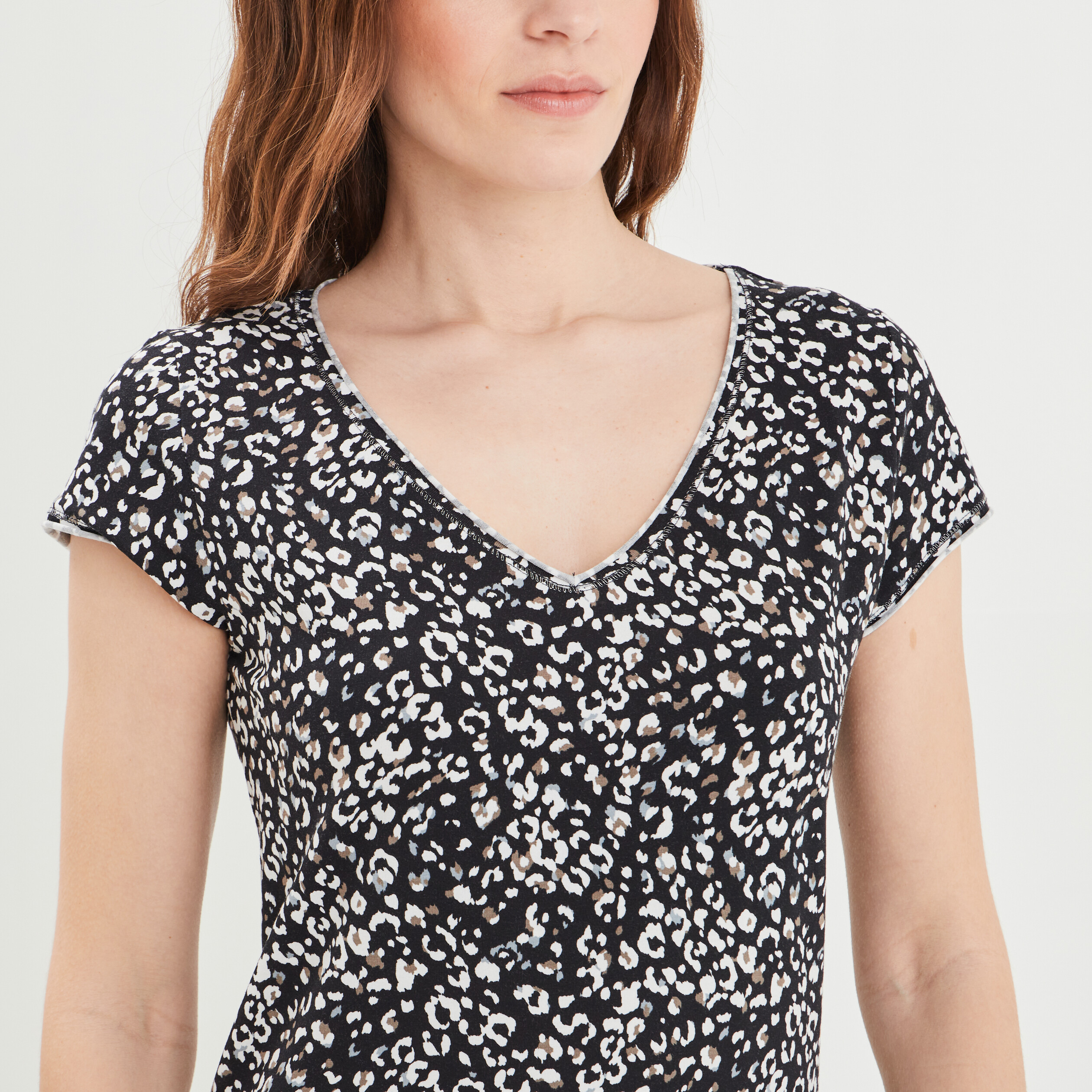T-shirt manches courtes noir femme | La Halle