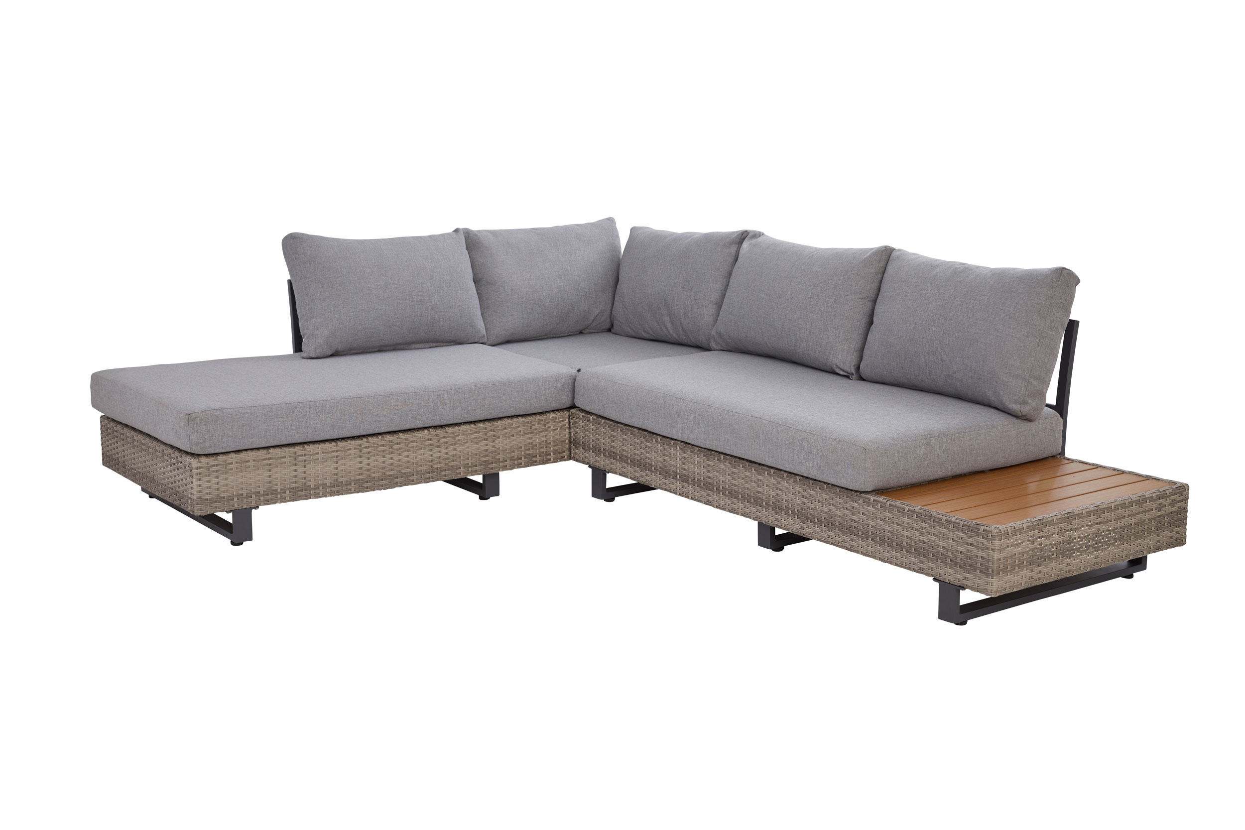 OUTDOORGartenlounge-Set 3 tlg. Alu