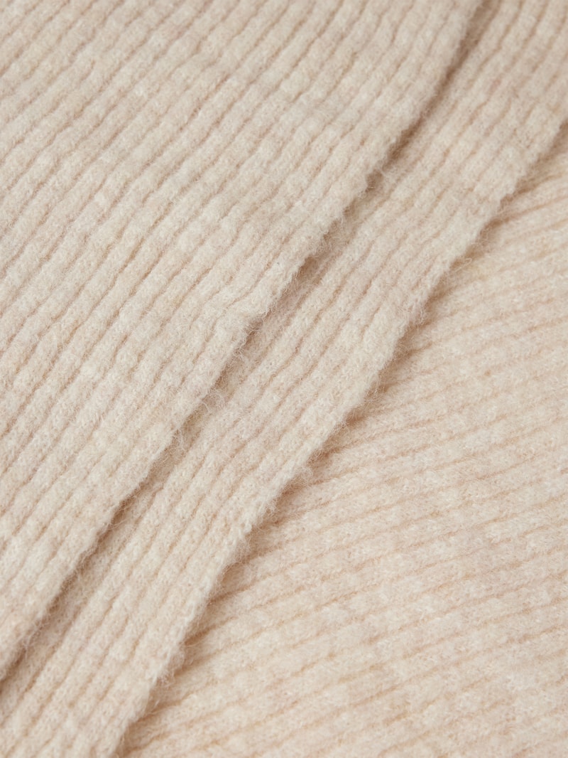 Schal mit Strukturmuster in beige meliert