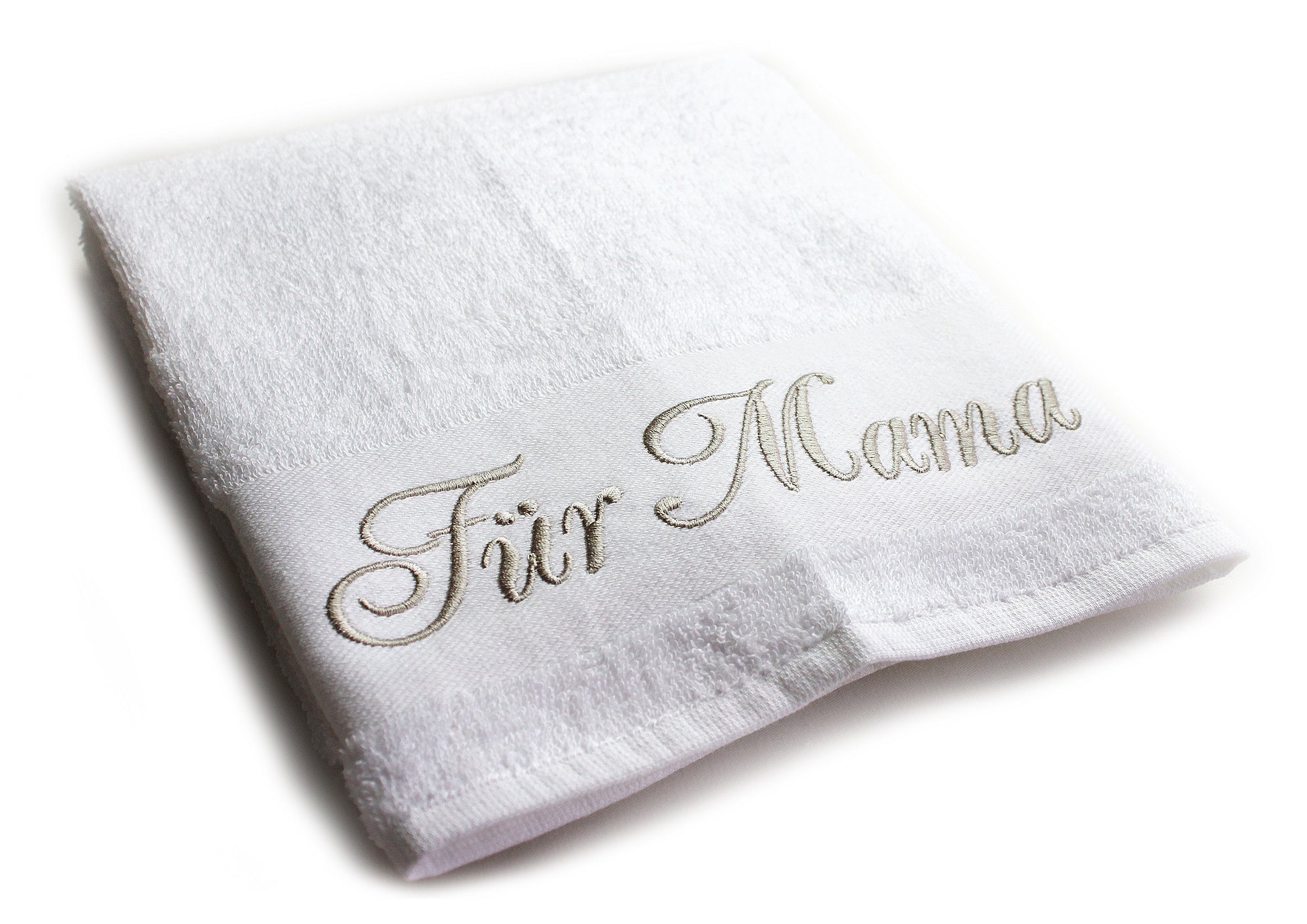 Soreso® Handtuch Set Besticktes Handtuch Set für Mama und Papa Frottee Duschtuch 50 x 100cm mit edlem Manufaktur Stick Geschenk für Mama und Papa, Frottier, (Set, 2-tlg), hochwertig bestickt