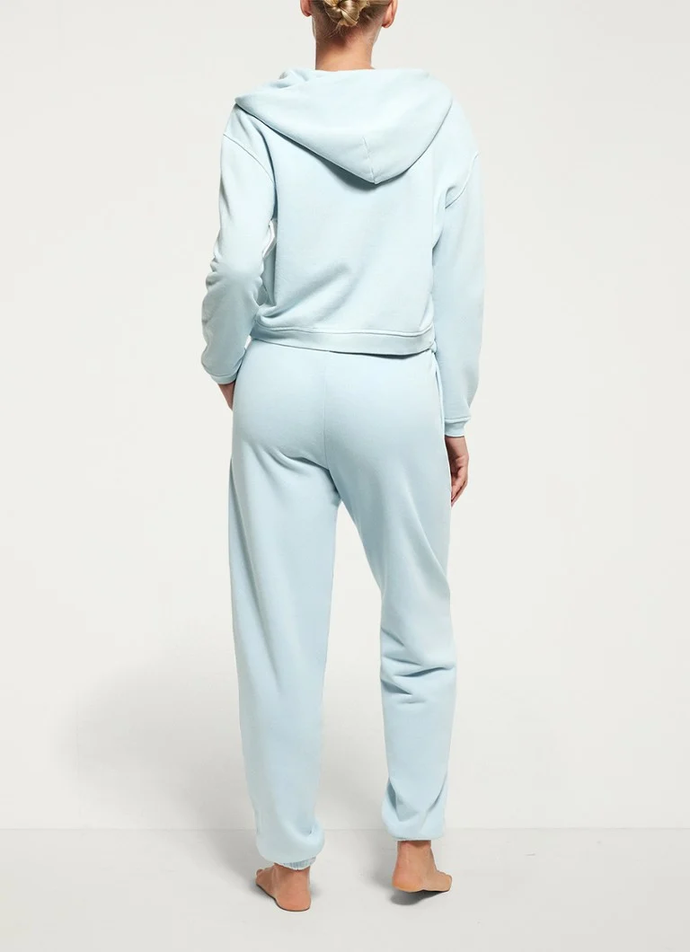 Pantaloni sport SKIMS cu talie medie, slim fit, confecționați din bumbac organic French terry.