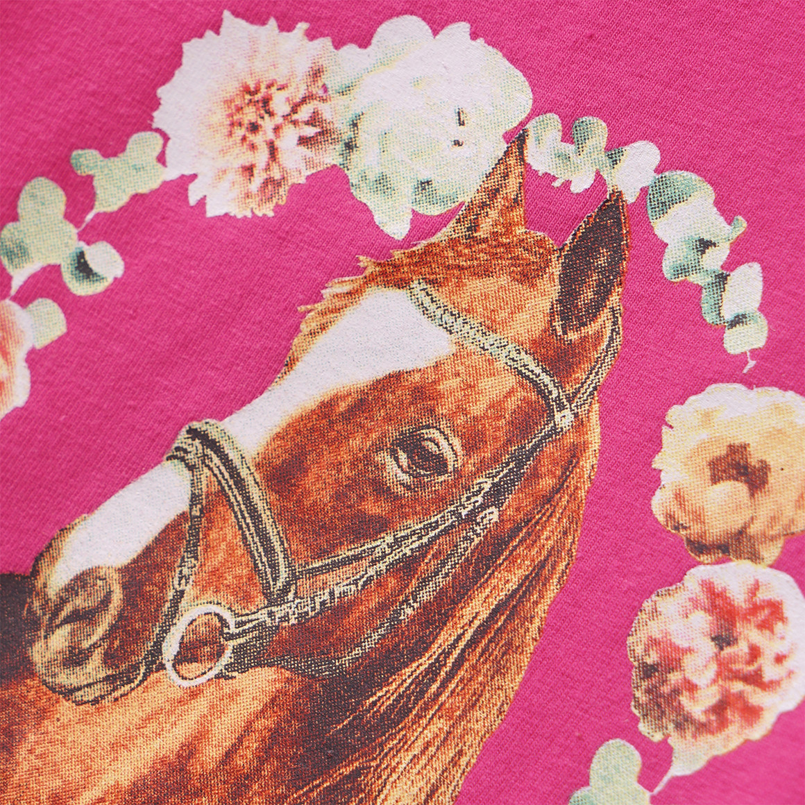 Mädchen Langarmshirt mit Pferde-Motiv