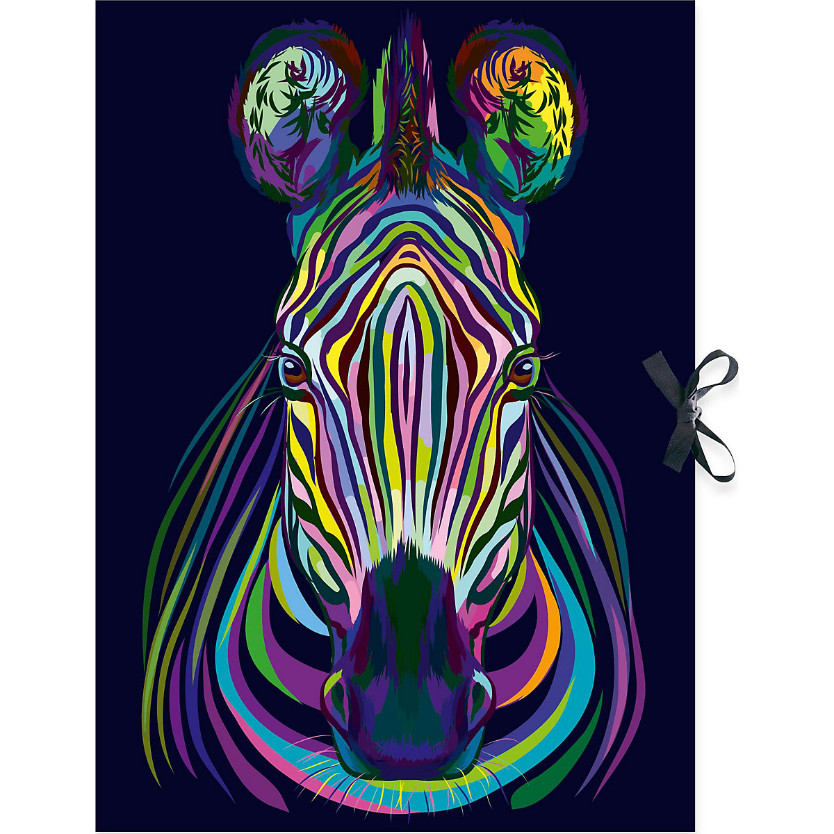 Sammelmappe/Zeichenmappe Neon, DIN A2, mit Verschlussband