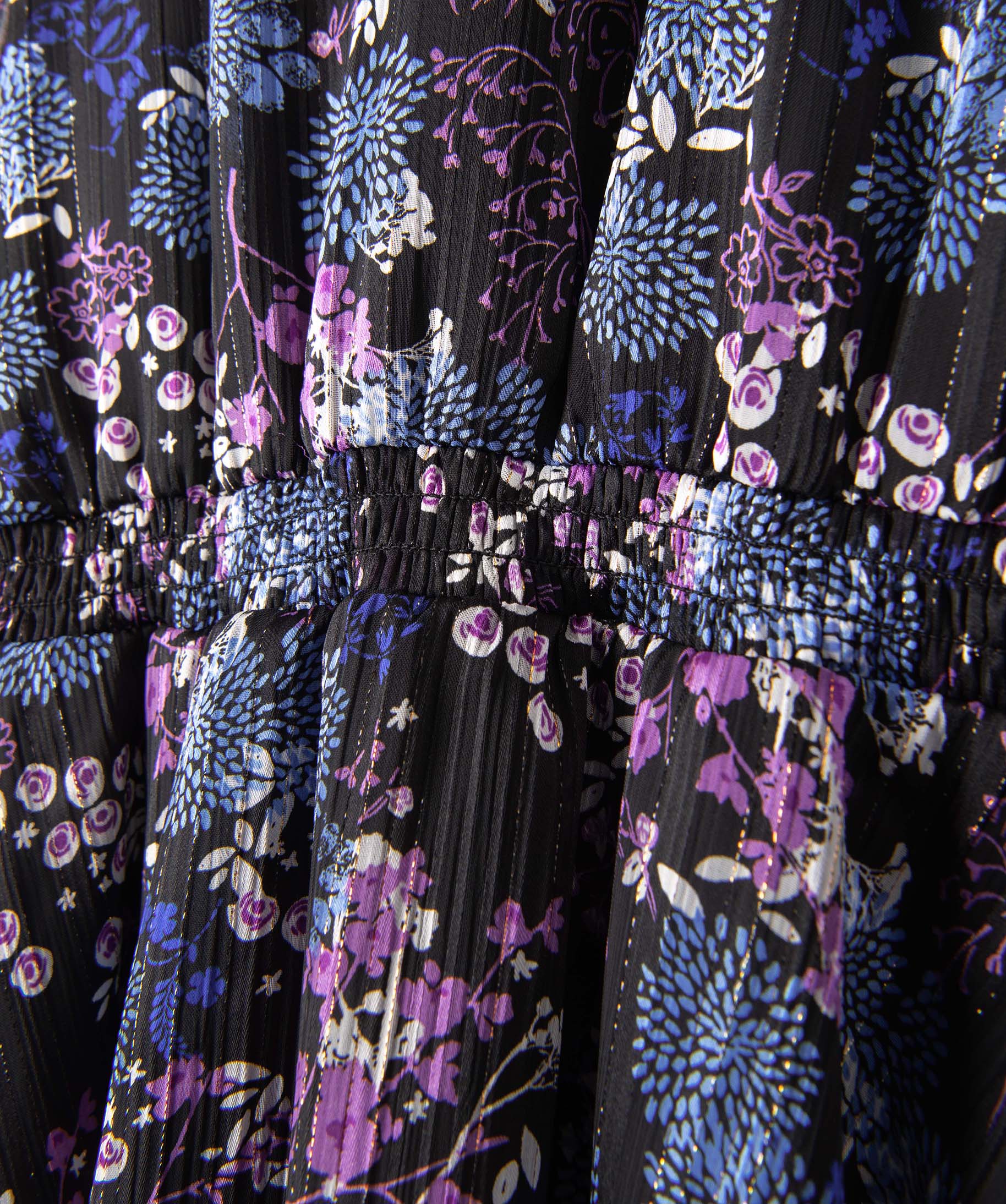 Robe fille à motifs fleuris et rayures pailletées | GEMO