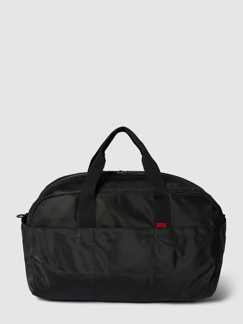 Sporttasche mit Label-Detail Modell 'Ethon' in schwarz