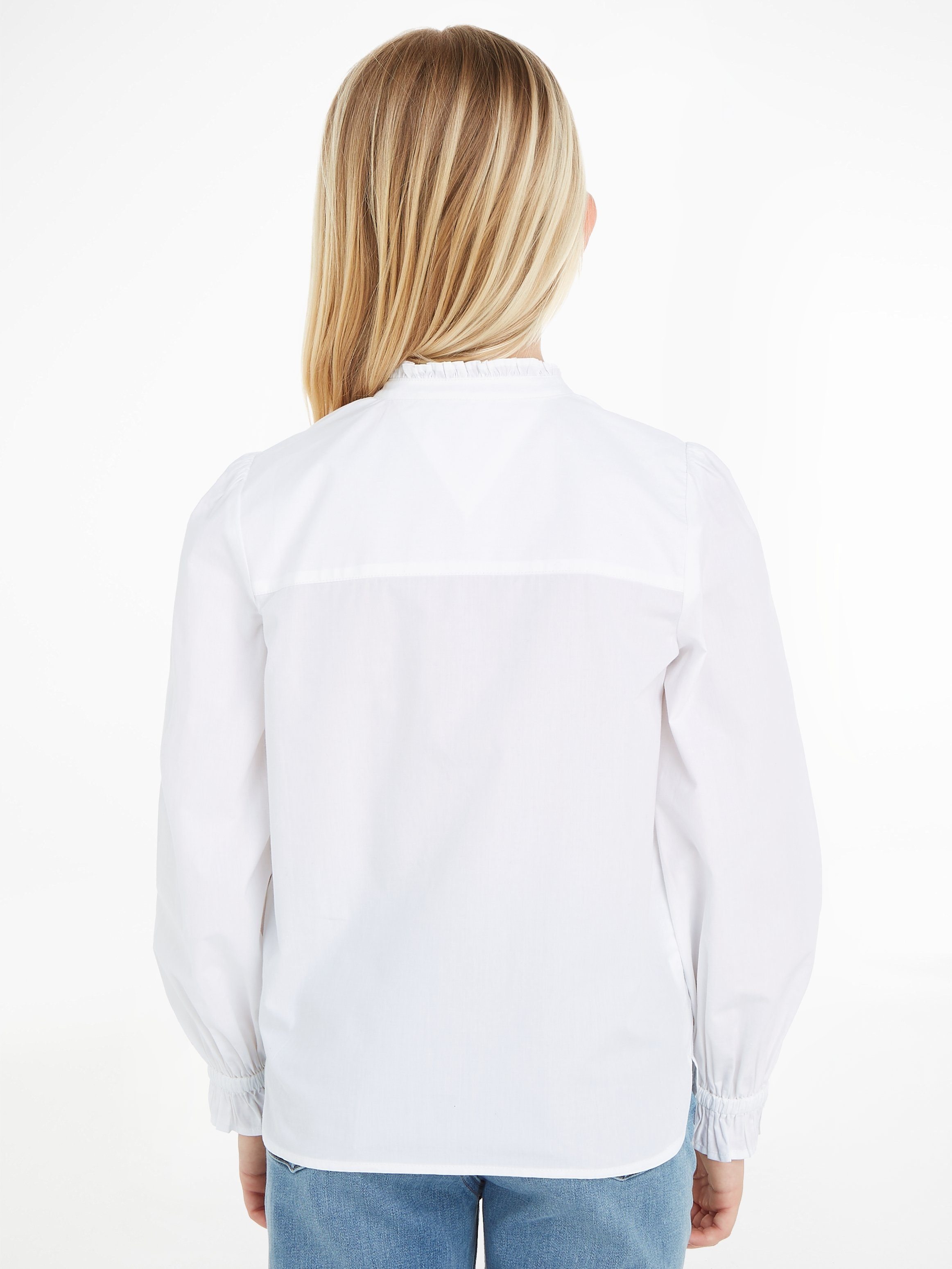 Tommy Hilfiger Klassische Bluse RUFFLE COLLAR SHIRT