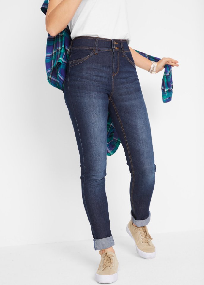 High Waist Komfort-Stretch-Jeans, Slim