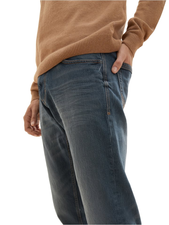 Tom Tailor Straight Leg Jeans Regular Fit Denim Marvin in Blau günstig kaufen