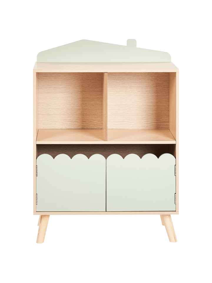 Beliani Bücherregal LACKEY in Heller Holzfarbton/Grün - (W) 60 x (H) 86 x (L) 30 cm günstig kaufen onesize