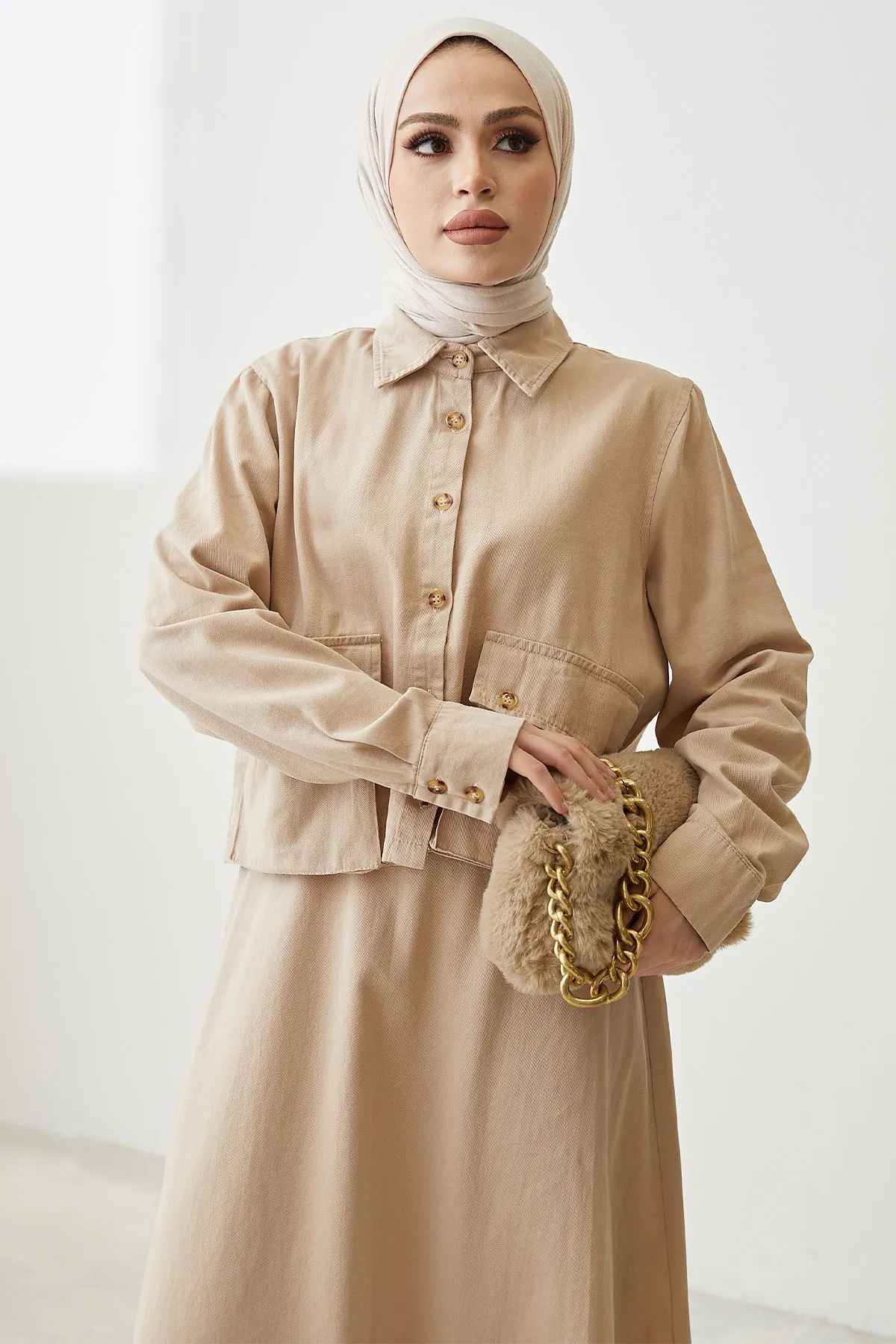 InStyle  Geknöpfter Elsa-Leinenanzug – Beige