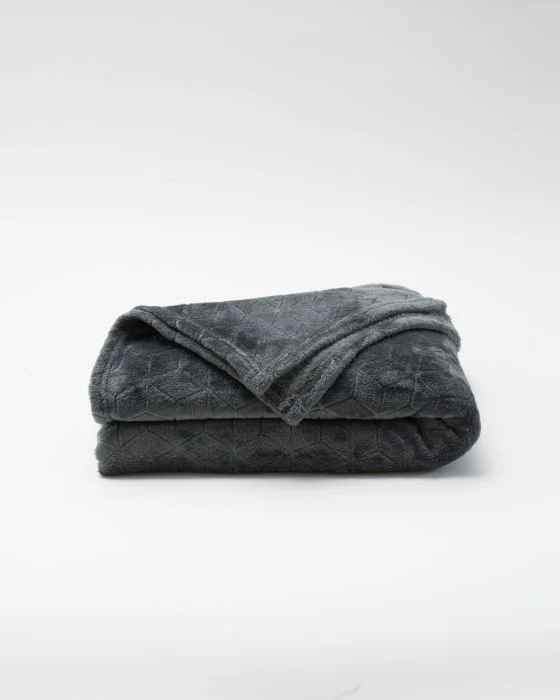 Plaid polaire jacquard