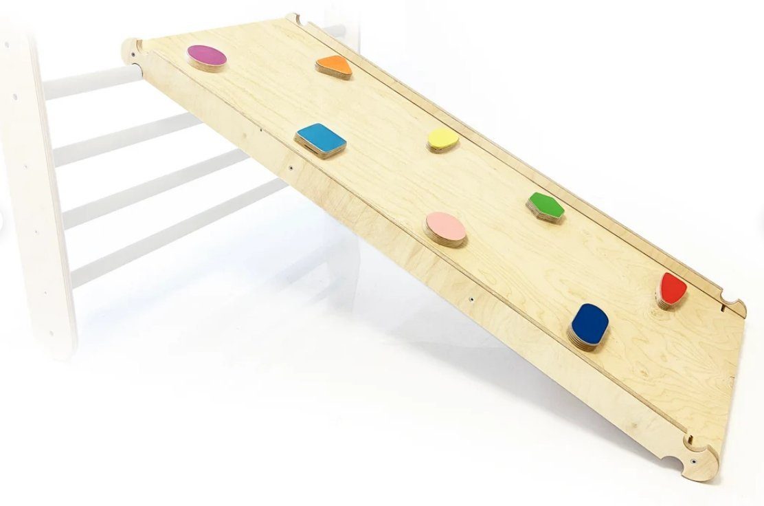 TinaForKids Indoor-Rutsche Rutschbrett Kletterbrett Hühnerleiter für Kletterdreieck, doppelseitig verwendbar