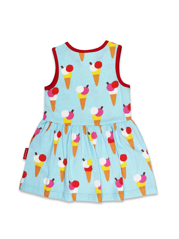 Toby Tiger Jersey Trägerkleid mit Eiswaffel Print in blau günstig kaufen