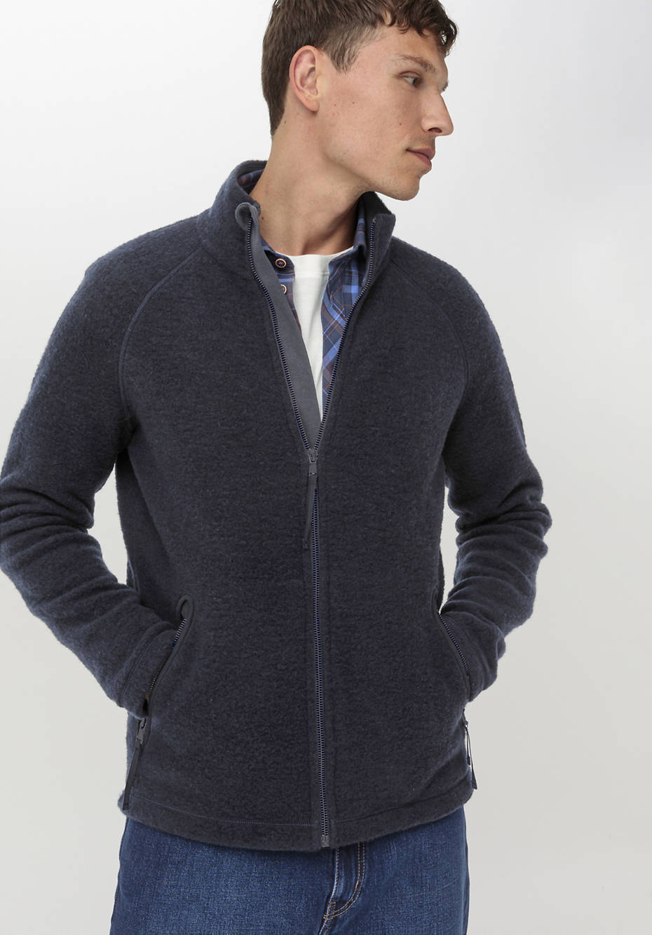 Wollfleece-Jacke aus reiner Bio-Merinowolle