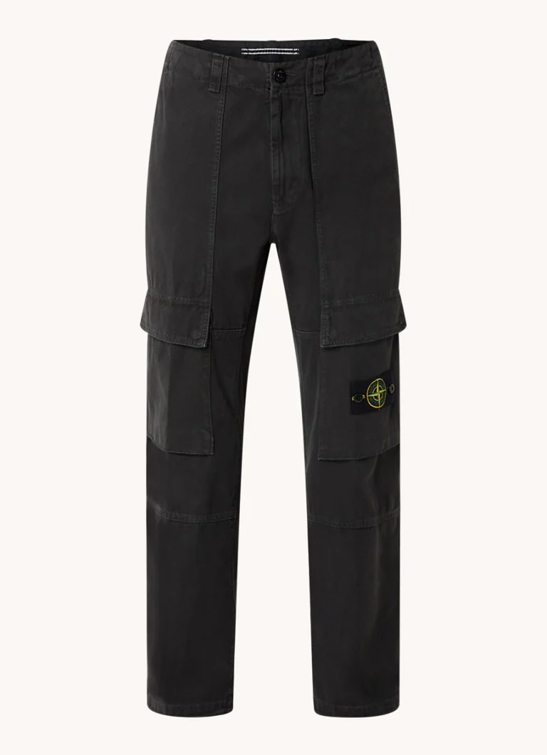 Pantaloni cargo cu croi larg Stone Island 30601 și logo