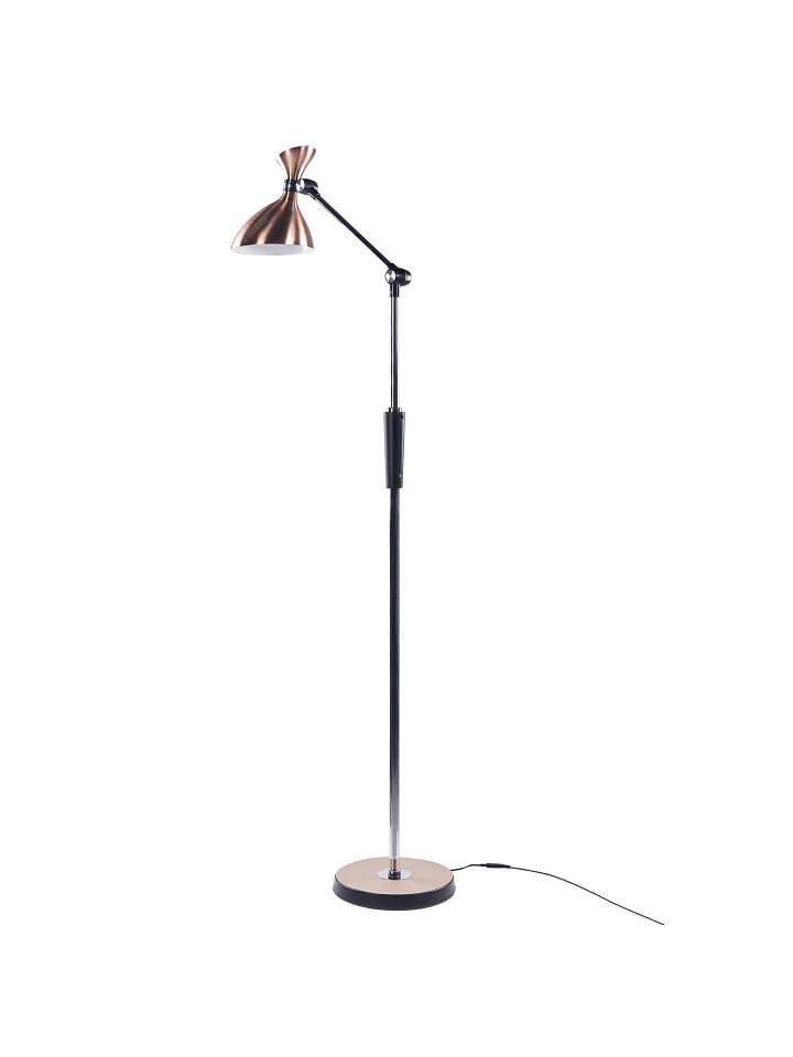 Beliani Stehleuchten ANDROMEDA in Kupfer/Schwarz/Silber - (W) 52 x (H) 169 x (L) 26 cm günstig kaufen onesize