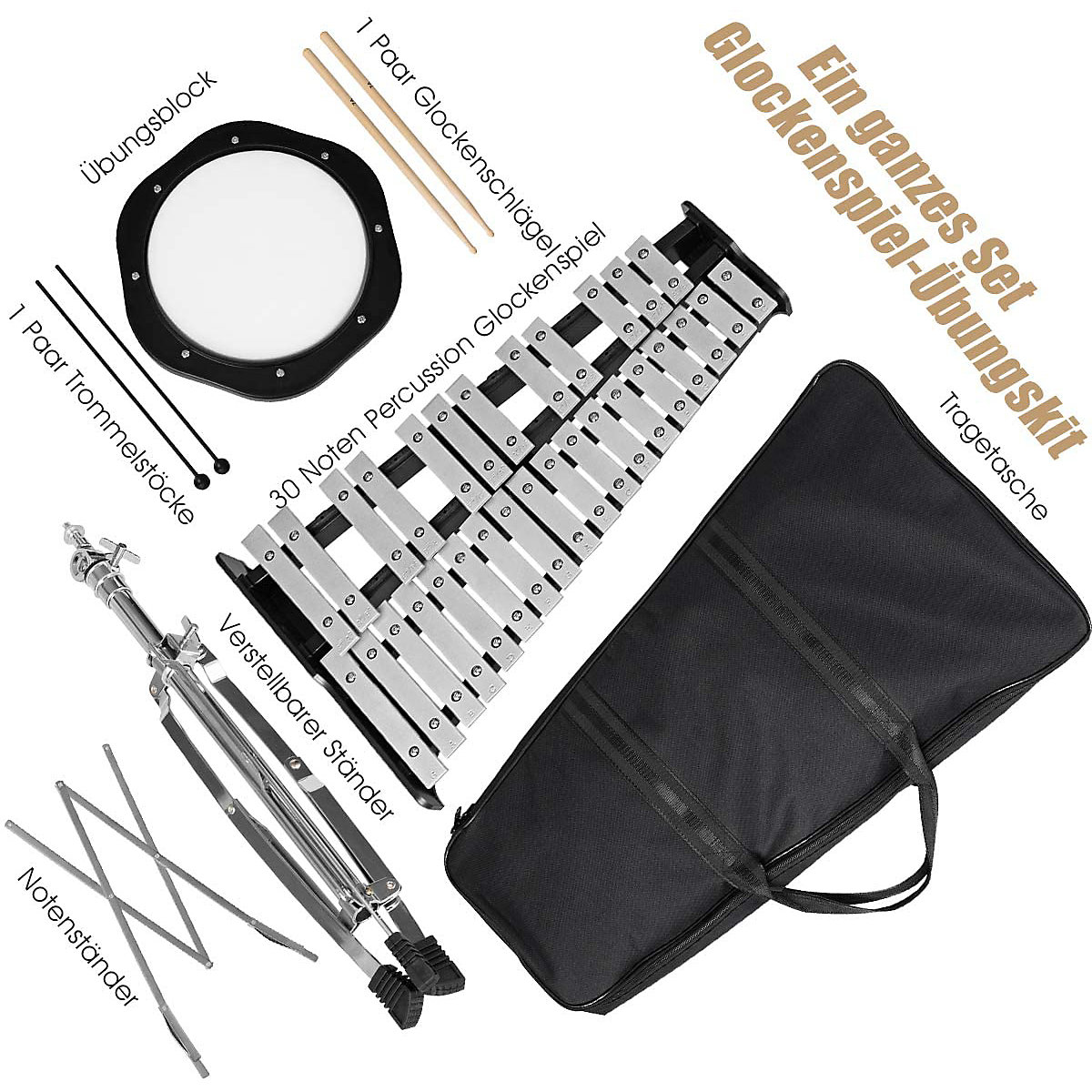 Glockenspiel Set 30 Noten Xylophon