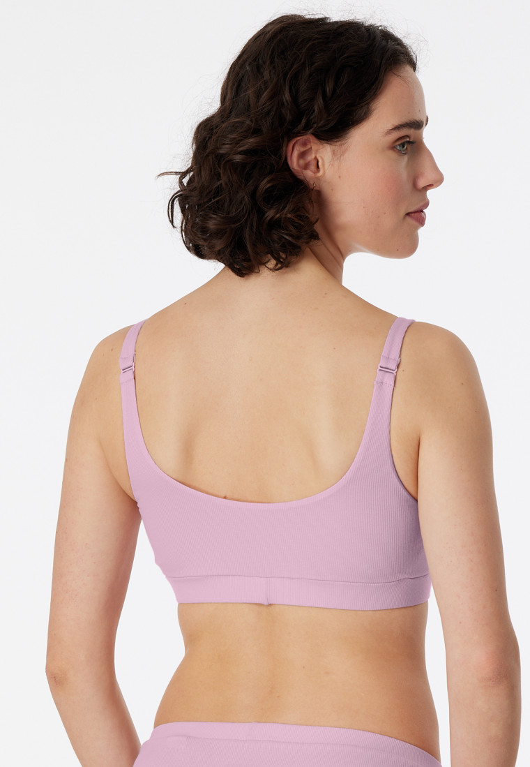 Bustier Doppelripp Organic Cotton powder pink - Pure Rib
