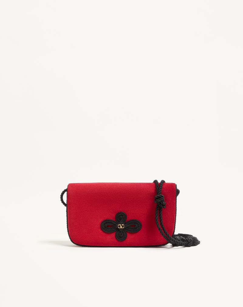 Bolsa de ombro Mini Sans Fin em camurça