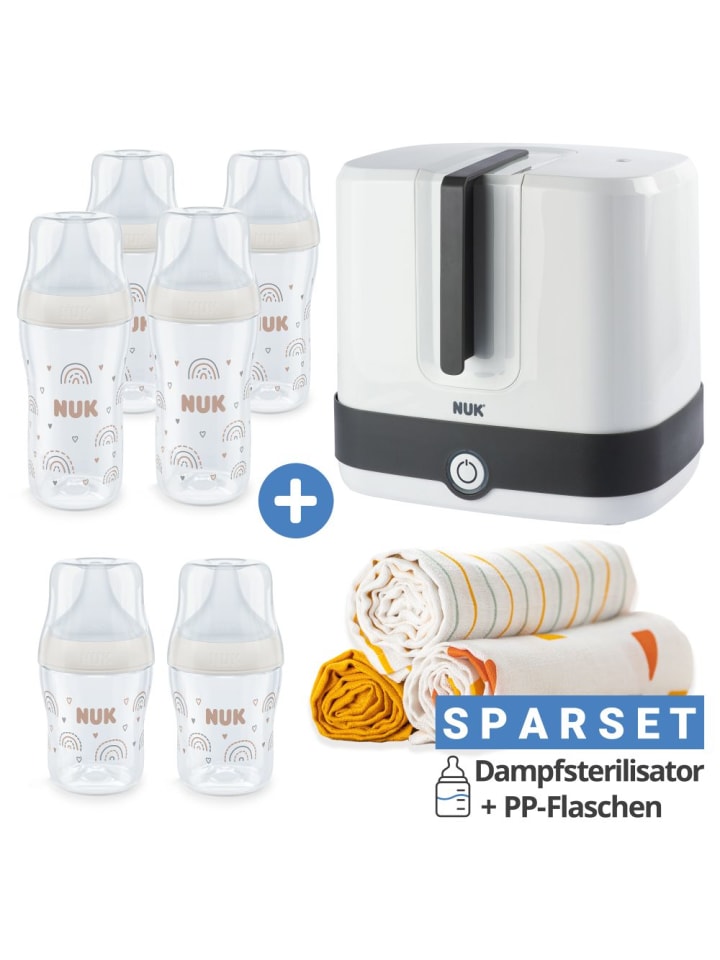NUK Premium Starter-Set 10-tlg. - Dampfsterilisator in weiss,motiv günstig kaufen onesize