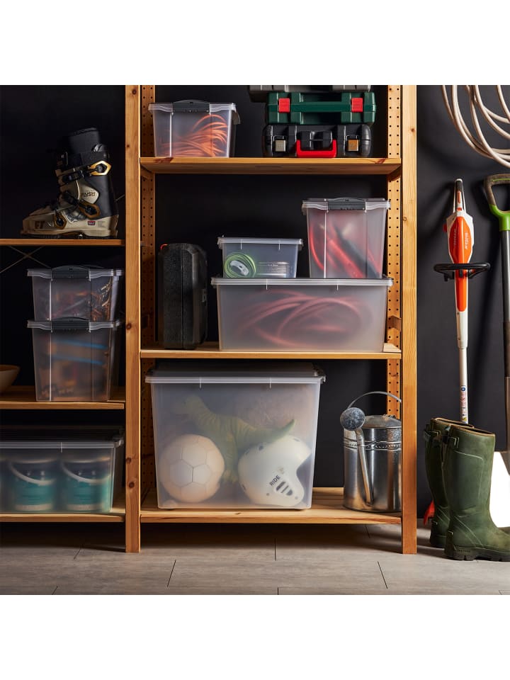 Rotho Compact Aufbewahrungsbox 70l mit Deckel, Kunststoff (PP) in Anthrazit günstig kaufen onesize