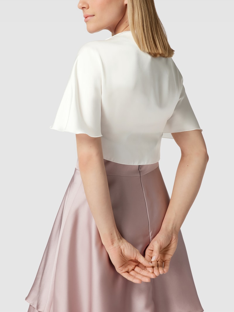 Bolero mit Schnürung in ecru