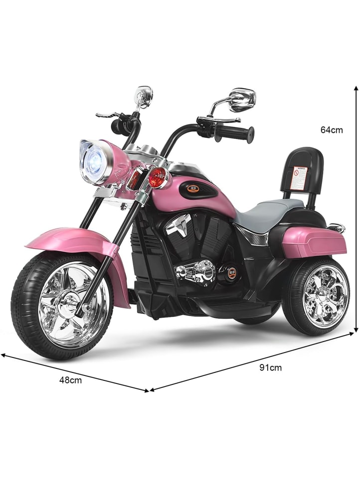 COSTWAY 6V Elektro Motorrad in Rosa günstig kaufen 91 cm