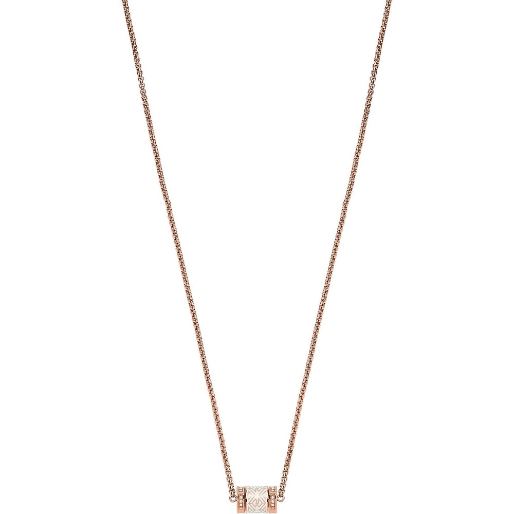 Emporio Armani Chaînette Acier inoxydable, Résine synthétique collier