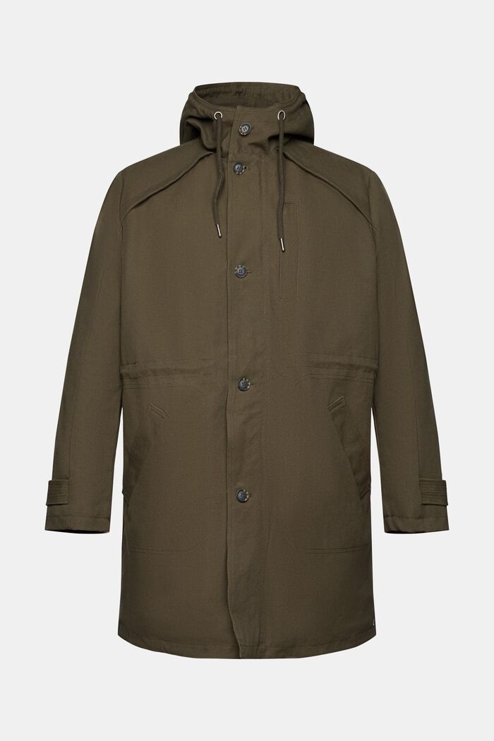 Wattierter Parka mit Tunnelzugkapuze