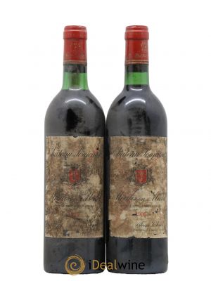Château Poujeaux  1980 - Lot de 2 Bouteilles