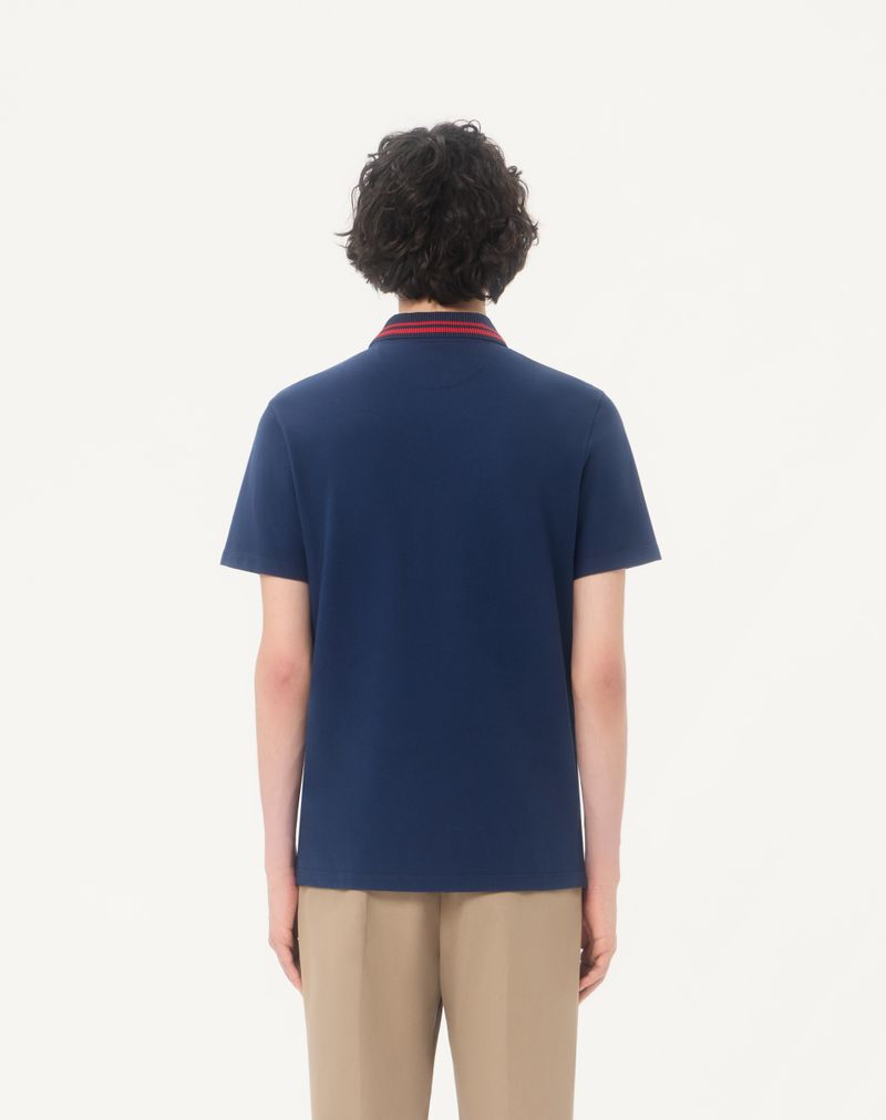Polo shirt van katoenen piqué met VG-borduurwerk