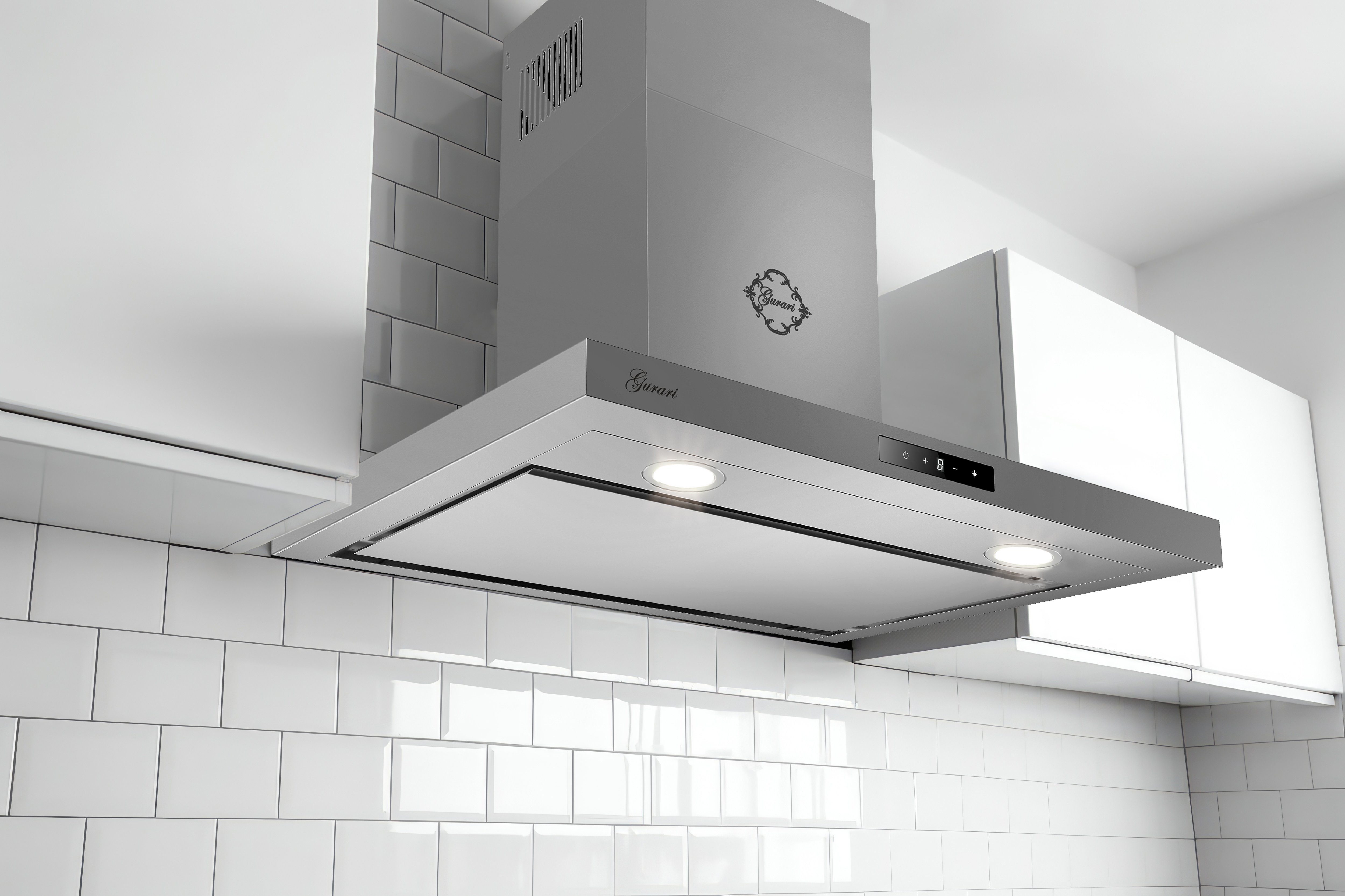 GURARI Induktions-Standherd GCH E 913 X+CH 5001, Induktions Standherd 90 cm+Dunstabzugshaube 90 cm
